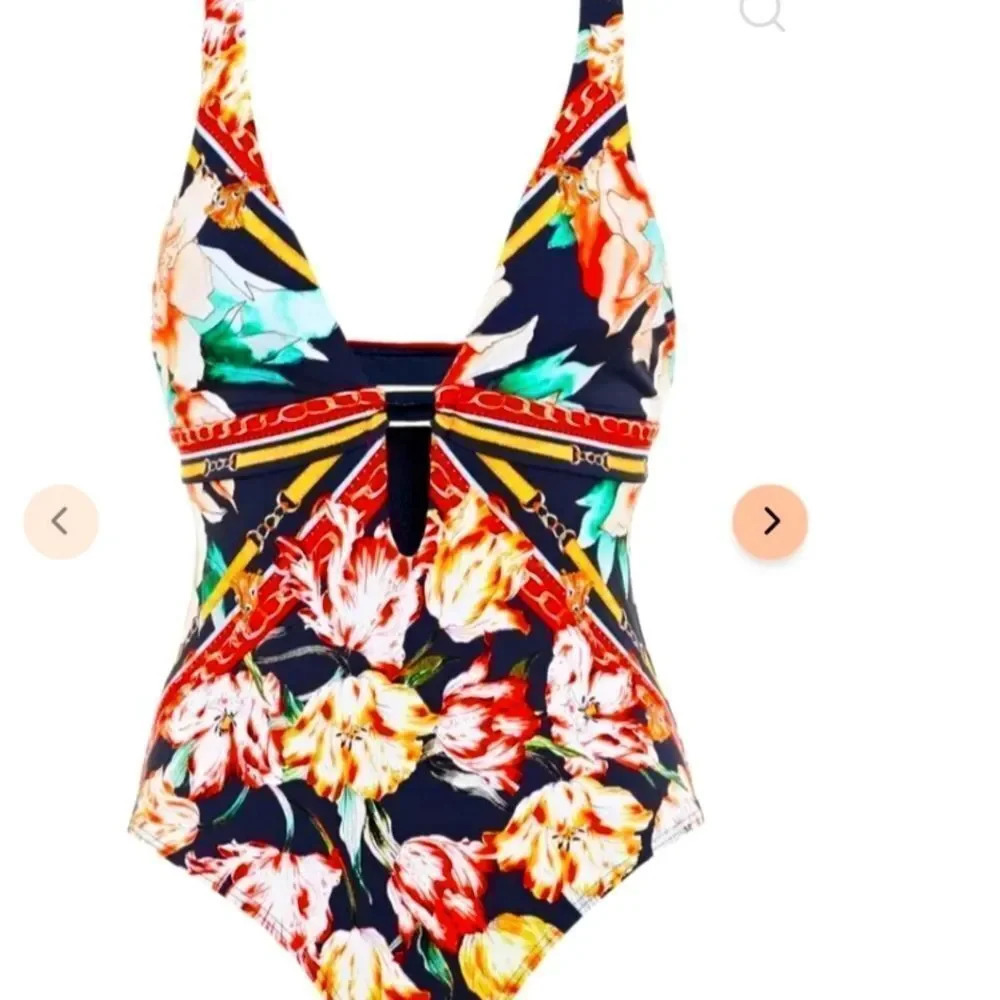 Jessica Allen Galleria underwire Multicolor Sz 10 One-piece Swimsuit - Picture 14 of 16